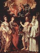 Marienkronung mit Hl. Katharina von Alexandrien, Hl. Johannes Evangelist, Hl. Johannes der Taufer, Hl. Romuald von Camaldoli Guido Reni